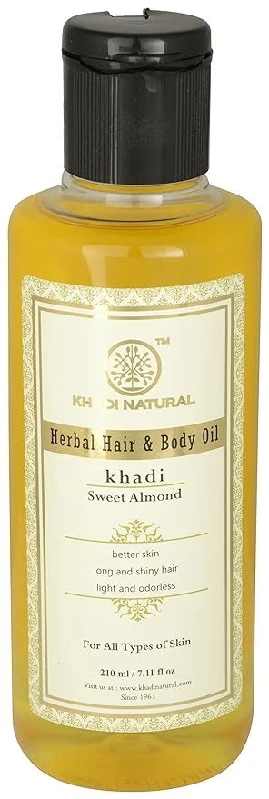 KHADI NATURAL Ayurvedic Sweet Almond Oil, 210 ml-1.webp